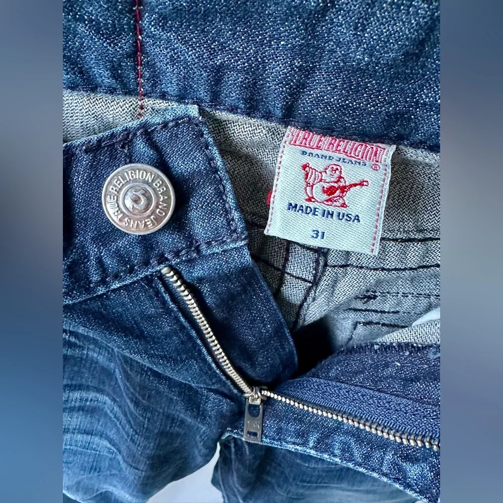 True Religion Ricky Straight Fit Rainbow Jeans, size 31